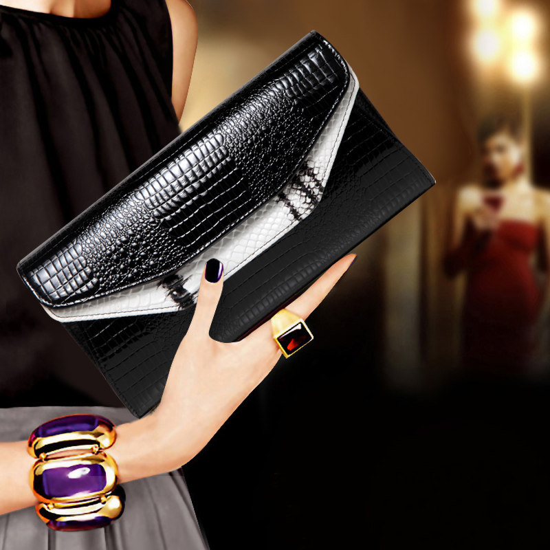 纯牛皮大容量手拿包2023新款真皮气质手抓包多卡位气质时尚链条包