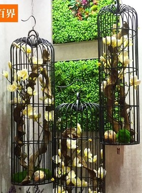 加粗铁艺套三加大鸟笼家居婚庆园艺装饰鸟笼橱窗摆件摄影道具