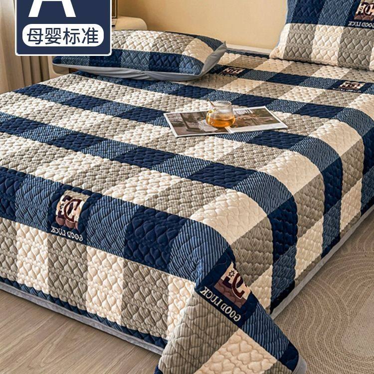 春夏季夹棉牛奶绒床盖单件珊瑚绒床铺盖榻榻米床单三件套2025新款