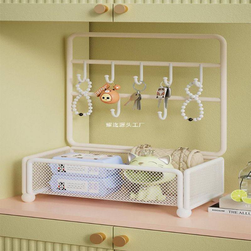 玄关钥匙收纳装饰盒摆件入户门口鞋柜上置物架桌面挂墙整理的