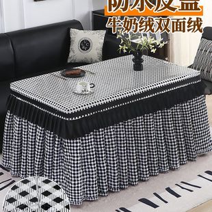 新款加绒加厚电炉罩套长方形防水茶几取暖烤火桌子罩套冬季烤火罩