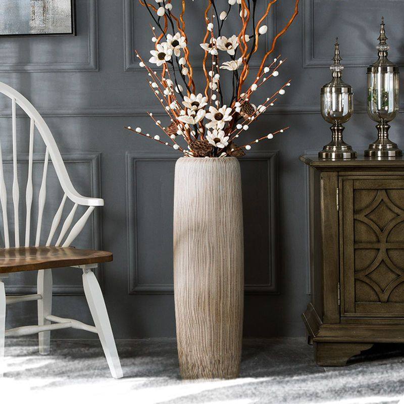 北欧风落地大花瓶客厅创意办公室美式干花插花高号陶瓷装饰摆件品,家居饰品,家饰软装搭配套装,淘宝优惠券,粉丝福利购,淘宝优惠卷