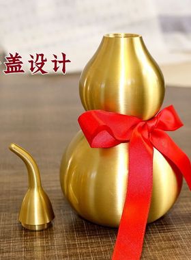 铜葫芦纯铜摆件八卦挂件开口开盖空心家居客厅玄关办公室工艺品