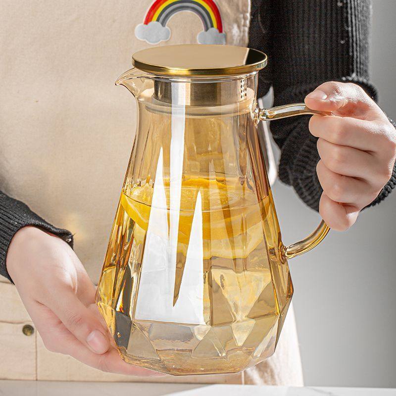 家用玻璃冷水壶耐高温凉白开扎壶防爆大容积高硼耐热果汁水杯套装,餐饮具,水具套装,淘宝优惠券,粉丝福利购,淘宝优惠卷