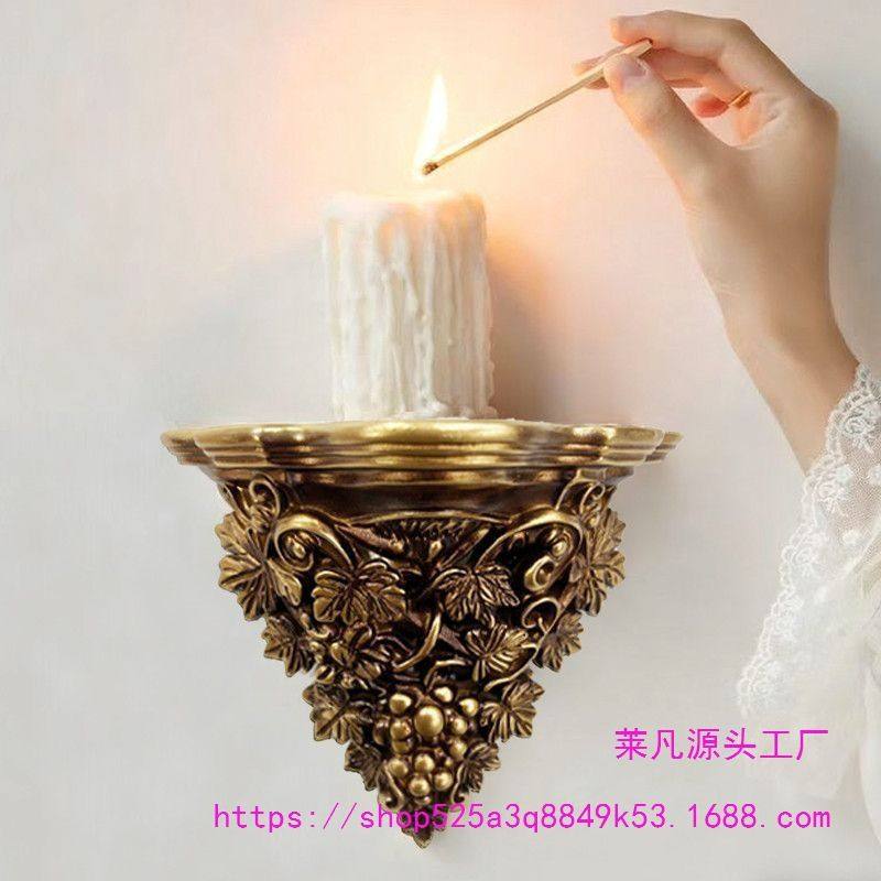 中古壁挂壁饰置物架雕花烛台欧式客厅怀旧树脂墙面浮雕装饰支架,家装灯饰光源,壁灯,淘宝优惠券,粉丝福利购,淘宝优惠卷