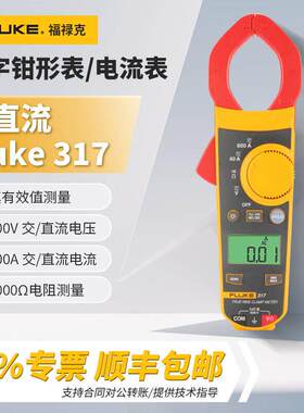 FLUKE福禄克317钳形表F319交直流真有效值钳表钳形万用电表