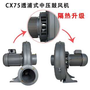 升圆CX75耐高温鼓风机 工业热风循环管道风机 燃烧机送风中压风机