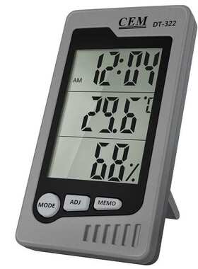 CEM华盛昌DT-322台式温湿度表 办公桌温度表 带闹铃给您温度表
