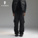男女款 venque 宽松型慵懒风 子新款 阔腿休闲裤 范克黑色直筒男士 裤