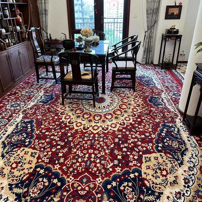 家居防滑地毯满铺家具地毯办公室商用加厚静音地垫新中式客厅地毯