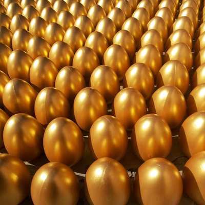 砸金蛋 抽奖活动道具喜庆石膏银蛋12cm15cm20cm25cm