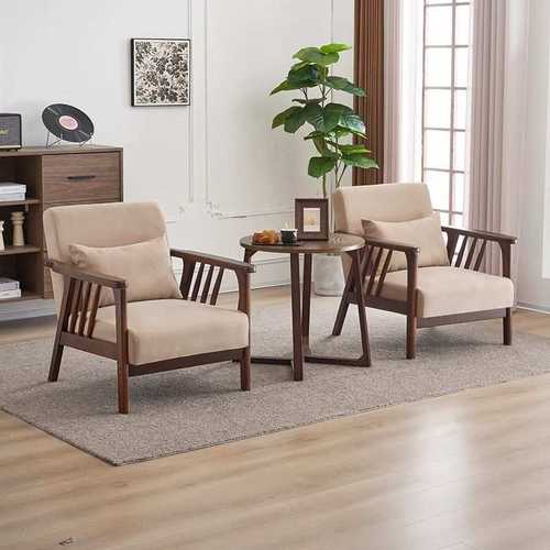 单人沙发椅实木休闲椅子现代简约客厅阳台民宿酒店桌椅日式家用