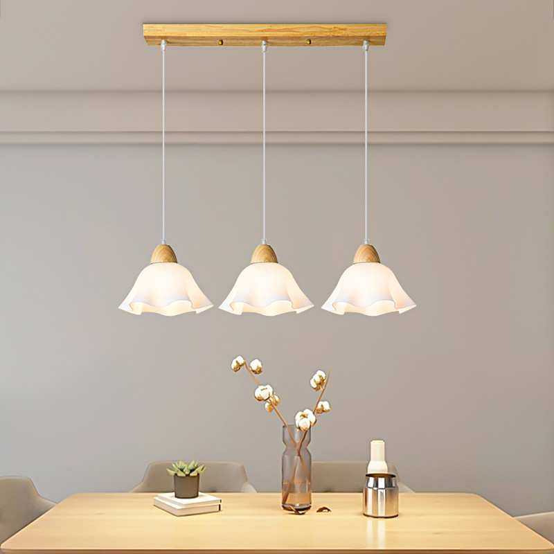 餐厅吊灯北欧原木三头简约餐桌吧台灯个性创意书房木艺卧室吊灯具,3C数码配件,USB灯,淘宝优惠券,粉丝福利购,淘宝优惠卷