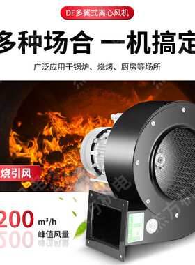 DF离心式鼓风机550w多翼式低噪音冷却风机 工业热风炉鼓风机