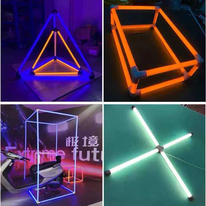 Led拼接造型长条发光t8led灯灯霓虹装饰日光灯长条灯灯管超亮LED