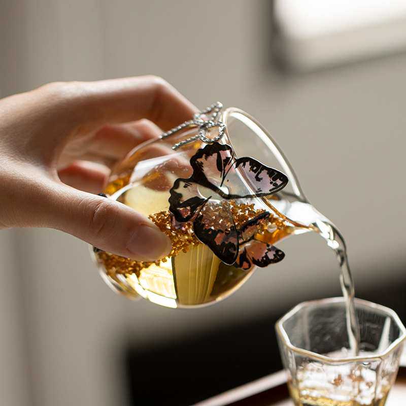 弥言家用高硼硅玻璃公道杯女士专用高颜值分茶器茶道配件手工手作