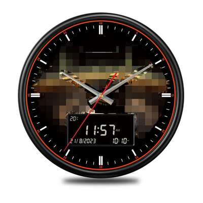 FAJ-360各种图案颜色混装圆形挂墙上的电子万年历/混色图案