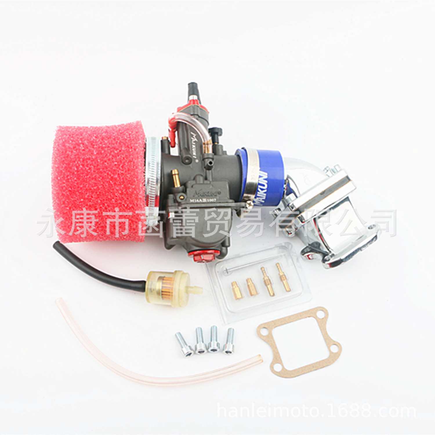 JOG改装的化油器套件改装DIO进气管+PWK化油器+可拆洗海绵空滤器