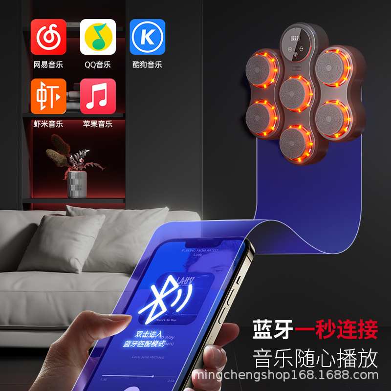 拳击机家用成人健身电子墙靶打拳可调反应训练器手套多功能耐打