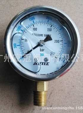 ACUTEK耐震压力表 油压表M14*1.5 抗震 防震压力表YN60 1.6mpa