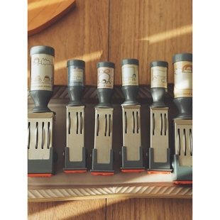 ?台湾右手超人手帐带日期印章可调节日历可爱章子手账滚轮时间边