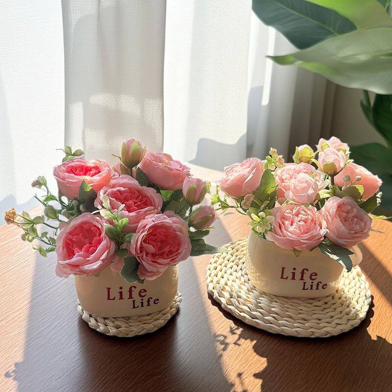 向日葵花束假花仿真花摆设客厅餐桌迷你盆栽绿植室内装饰品小摆件