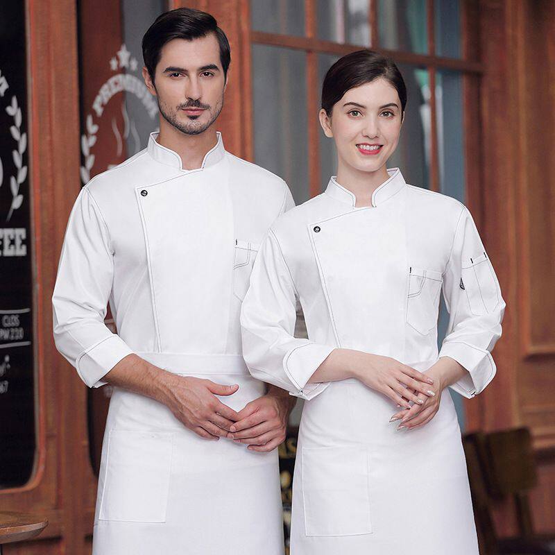 厨师工作服长袖秋冬餐饮酒店饭店食堂西点蛋糕后厨衣服厨师服套装