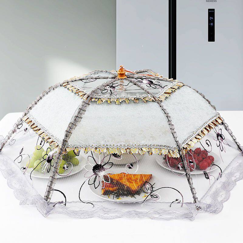 饭菜罩子盖菜罩可折叠餐桌食物防苍蝇遮剩菜防尘家用饭桌神器新款