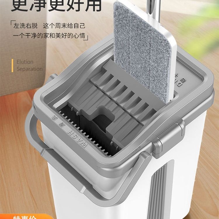懒人拖把家用一拖净免手洗平板拖布吸水墩布托布地拖套装