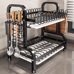厨房置物架碗碟收纳架家用碗筷收纳盒碗柜多功能放碗架碗盘沥