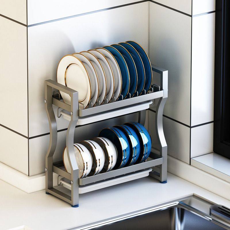 简约风碗架沥水家用厨房台面置物架不锈钢超窄小型放碗碟收纳,厨房/烹饪用具,碗架,淘宝优惠券,粉丝福利购,淘宝优惠卷