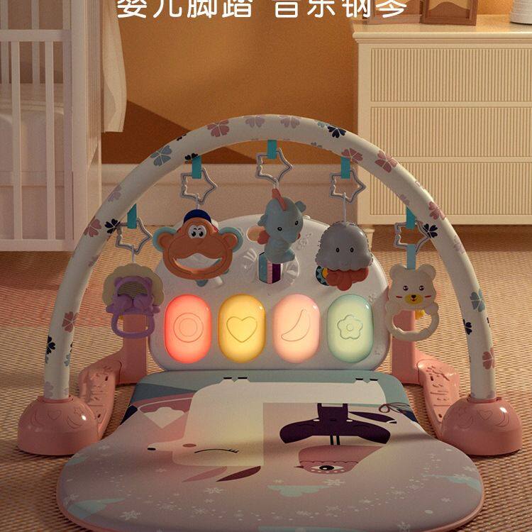 躺着玩踩一个月-岁玩具脚踏钢琴婴儿健身架幼儿女宝宝