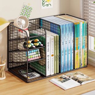 金属文件收纳架办公桌置物篮文件夹储物盒档案资料放置整理筐书立