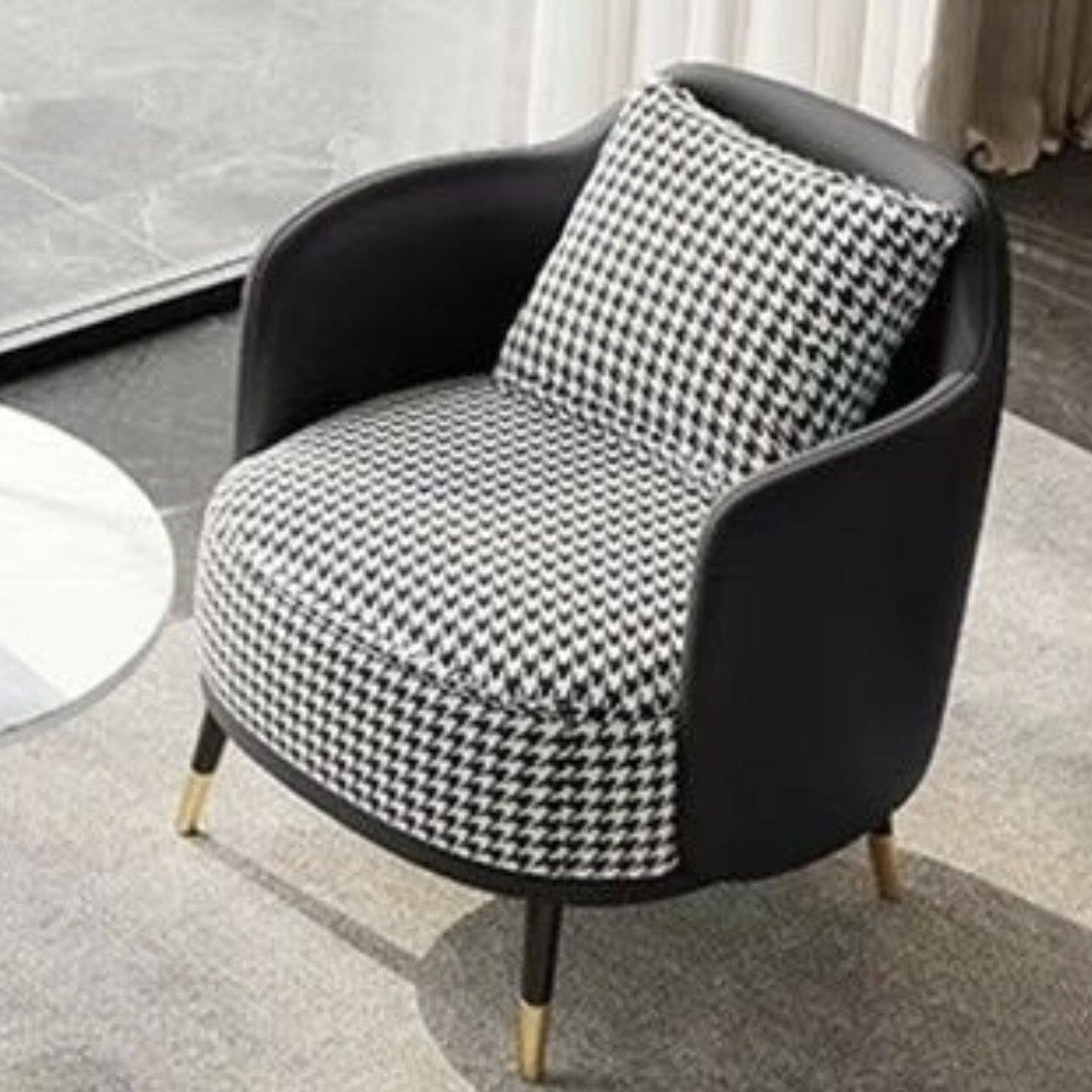 简约轻奢单人沙发茶几组合休闲酒店接待售楼处洽谈桌椅美容院会客