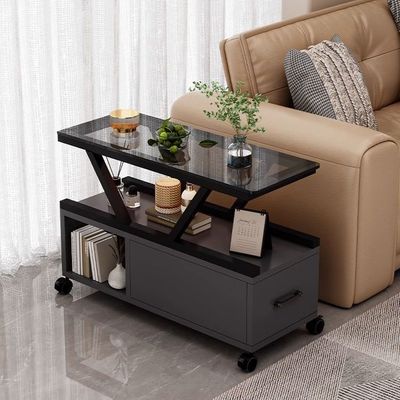 沙发玻璃边几家用客厅小桌子茶几轻奢可移动桌子角几柜置物柜通用