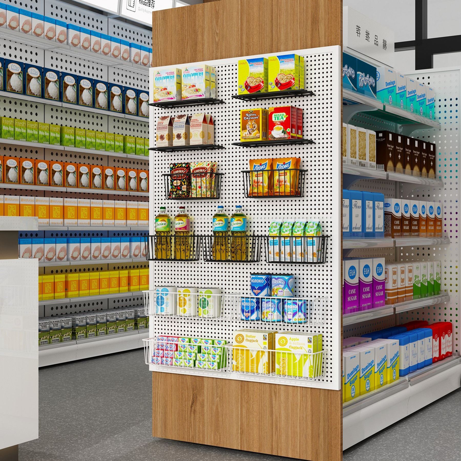 洞洞板置物架手机配件饰品五金工具货架超市挂板厨房收纳墙展示架