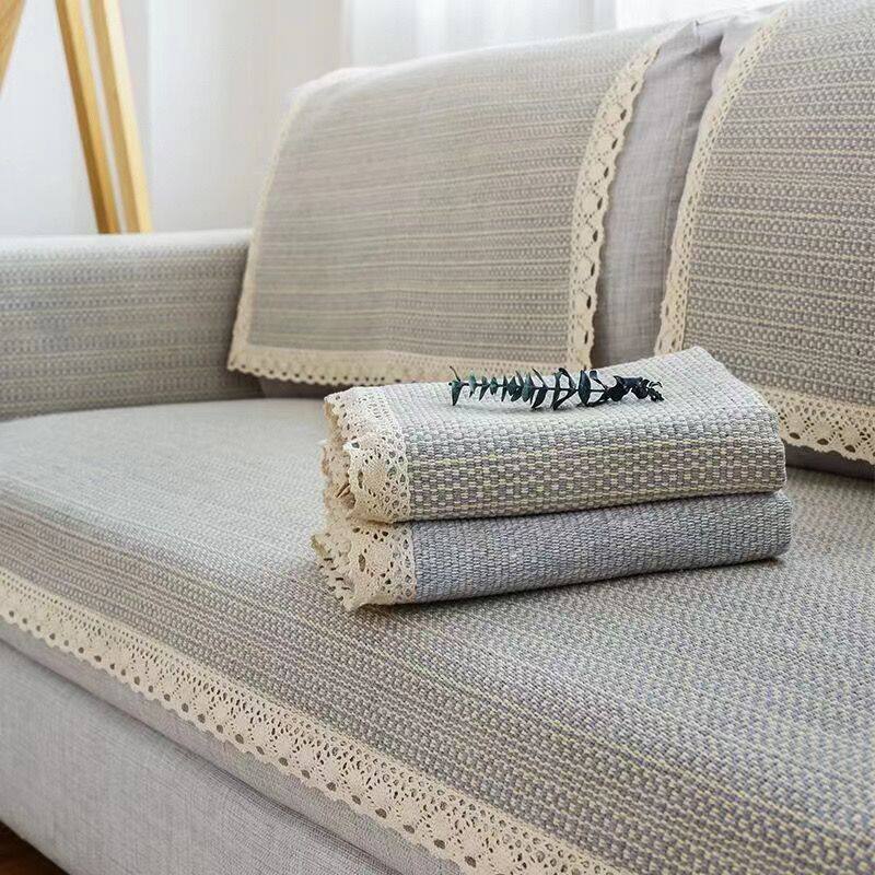 老粗布棉麻沙发垫四季通用亚麻夏季简约现代坐垫沙发套扶手巾工厂