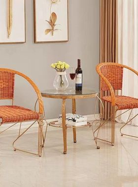 A2C藤椅办公椅家用钢筋弹性透气藤编椅子加固手工编织加固电脑椅