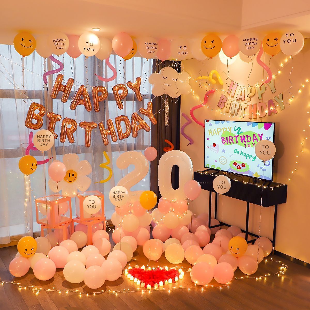生日气球装饰女生男生生日派对聚会氛围感场景布置儿童生日背景墙