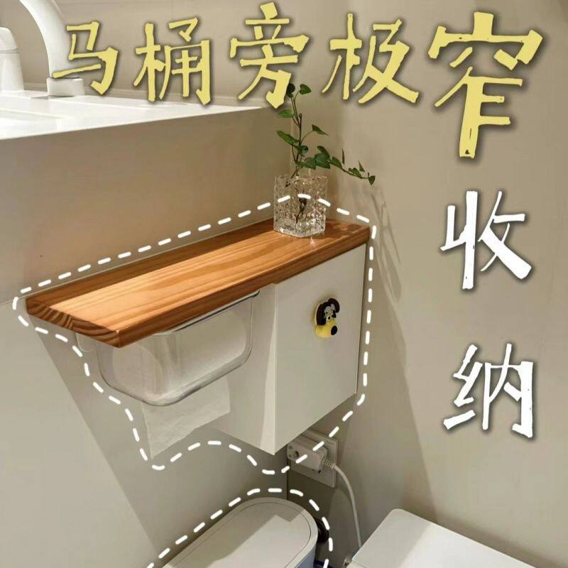 浴室纸巾收纳盒网红新款壁挂置物架厕所洗手间防水储物透明