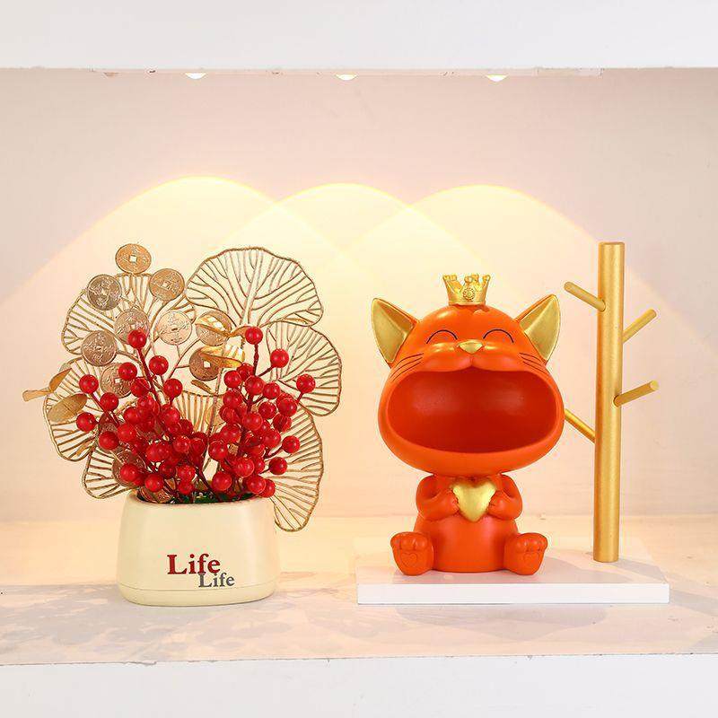 猫入户门口玄关钥匙收纳客厅家居装饰品鞋柜摆件前台乔迁礼,收纳整理,钥匙收纳盒,淘宝优惠券,粉丝福利购,淘宝优惠卷