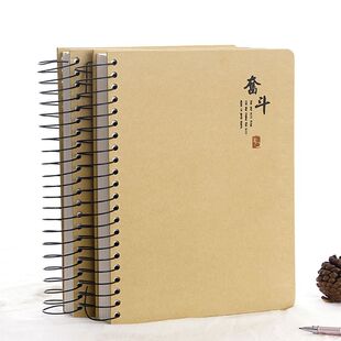 A4大号200张加厚笔记本子线圈本大学生办公记事本可爱韩版简约