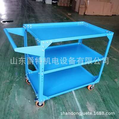 爵特加厚重型钢制双层三层物料小推车五金工具车多功能推车可