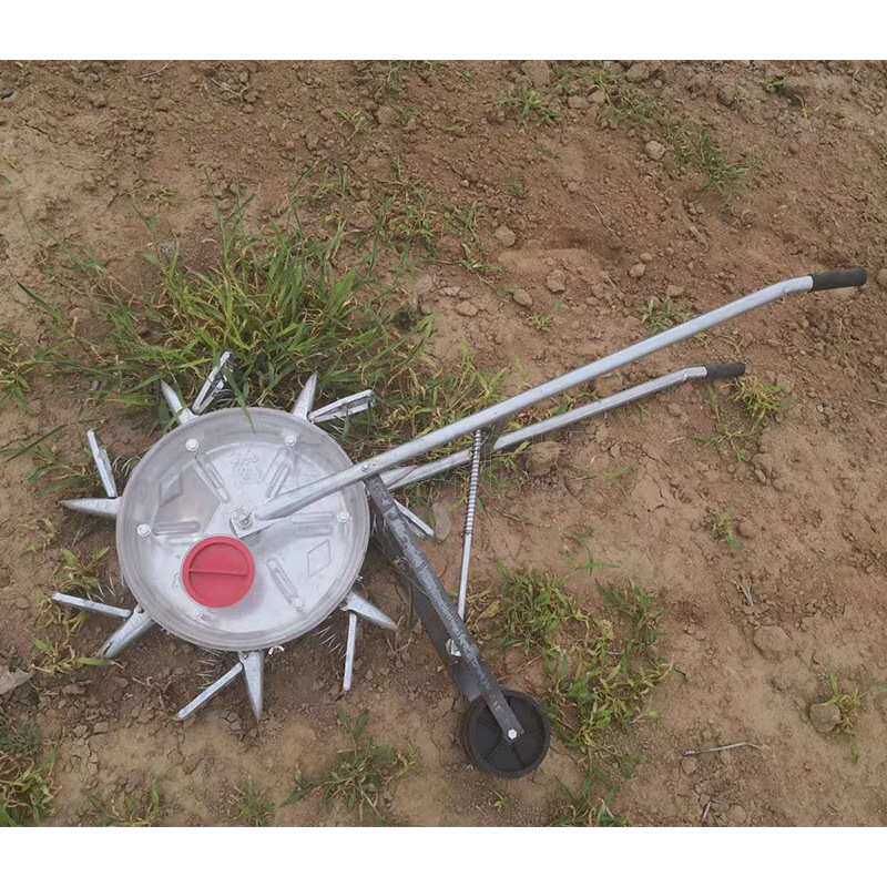手推滚轮式播种机玉米花生大豆棉花播种器手推式施肥播种机