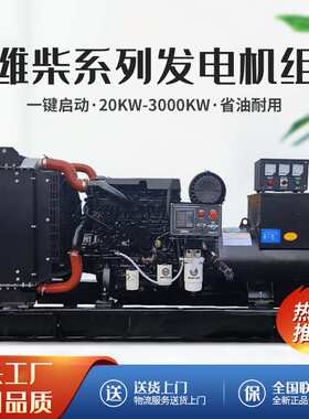 潍柴大功率1000千瓦柴油机发电机300kw200kw工厂养殖场应急发电