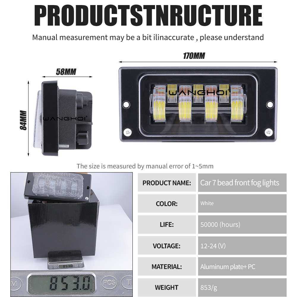 适用LADA汽车2110-2117雾灯保险杠前照灯灯4LED透镜