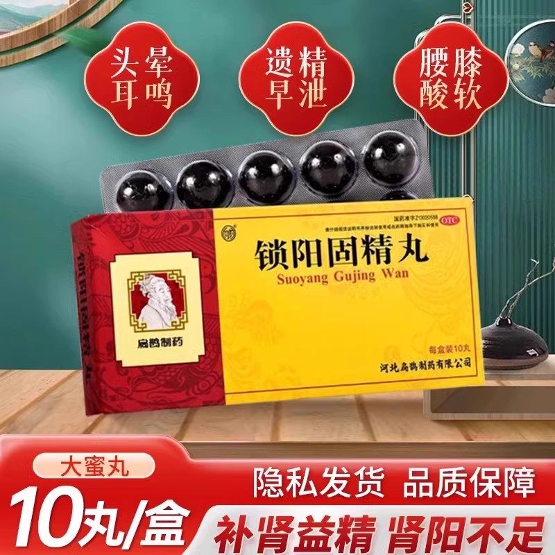 向前扁鹊锁阳固精丸9g*10丸肾阳不足早泄男用肾阳虚阳痿早泄正品