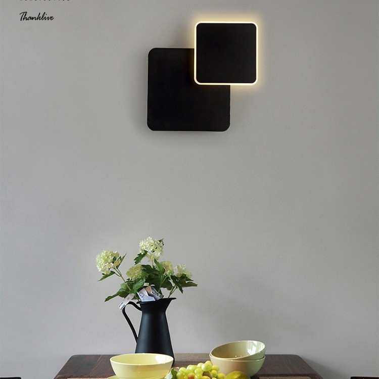 现代简约亚克力床头走廊过道卧室可旋转LED壁灯