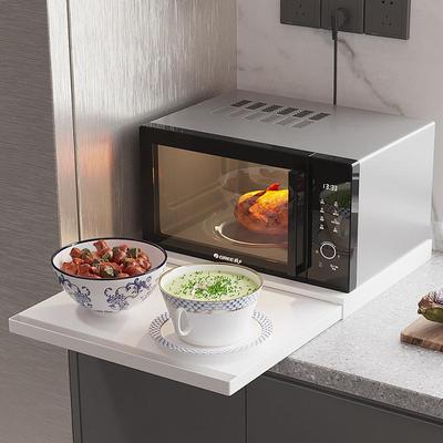 厨房抽拉式托盘微波炉置物架抽屉板台面备菜神器伸缩推拉隔板支架