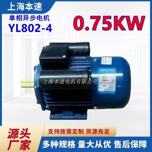 YL802-40.75KW4极单相立式异步电动机220V单相微型电动机750W